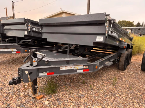 Iron Bull Trailers 2027 DWB 83"X14' Scissor Dump Trailer | Tandem Axle 14K, 2' SIDES, RAMPS, TARP, MOUNT