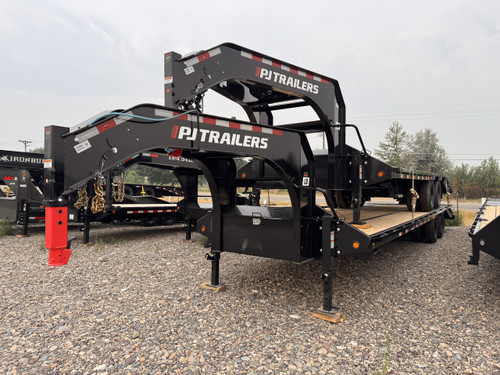 P.J. Trailers 2027 LD 32' Deckover Flatbed Trailer | Tandem Axle, DUAL, MONSTER RAMPS, WINCH PLATE, 25K