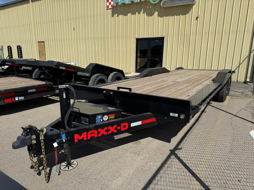 Maxx-D Trailers 2027 T8B 102"X24' Power Tilt Trailer | Tandem Axle, Full Tilt, Drive Over Fenders, wireless remote, winch plate, Hydraulic Jack, 16K