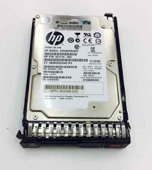 HP 653960-001 653960-001 HP 300GB 15K 6G SFF SAS SC HARD DRIVE