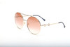 Gucci Sunglasses GG0878S-00359 Gold/Brown Round Women's Full Rim Sunglasses
