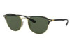Ray-Ban Unisex Ray Ban Sunglasses in Gold and Black 0RB3596-907671-54