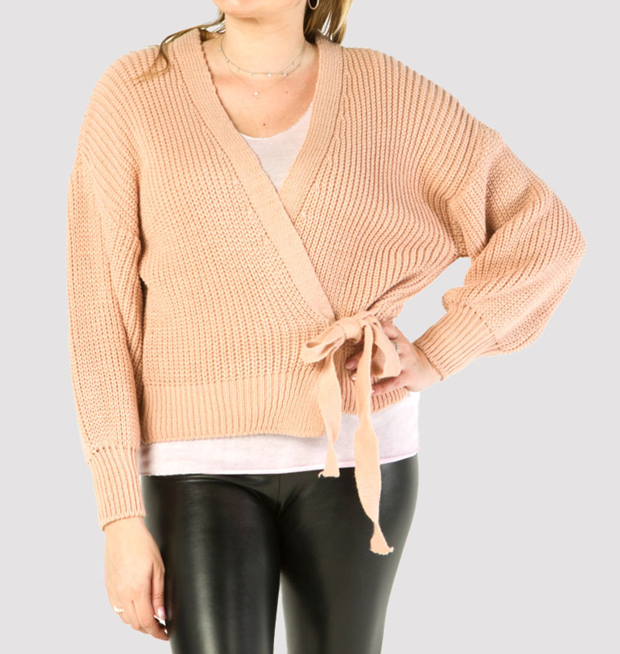 Chunky wool clearance wrap cardigan