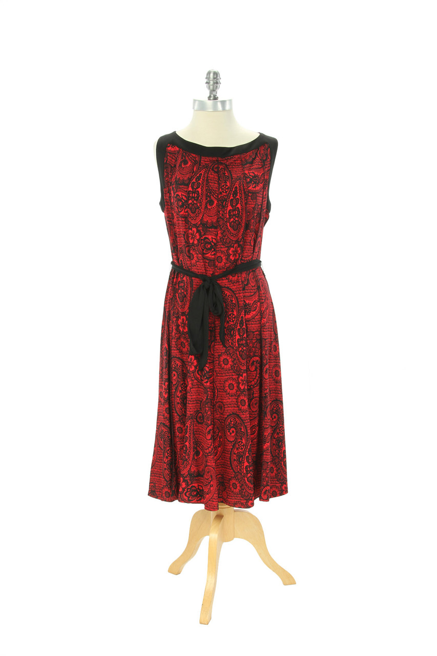 Diandra Dress In Black And Red - BTR - BEYOND THE RACK
