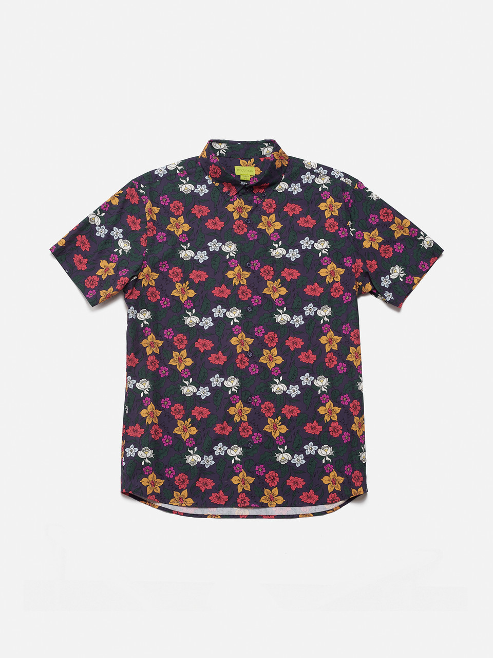 Poplin & Co Men's Short Sleeve Printed Button Down Shirt - Floral Oasis ...