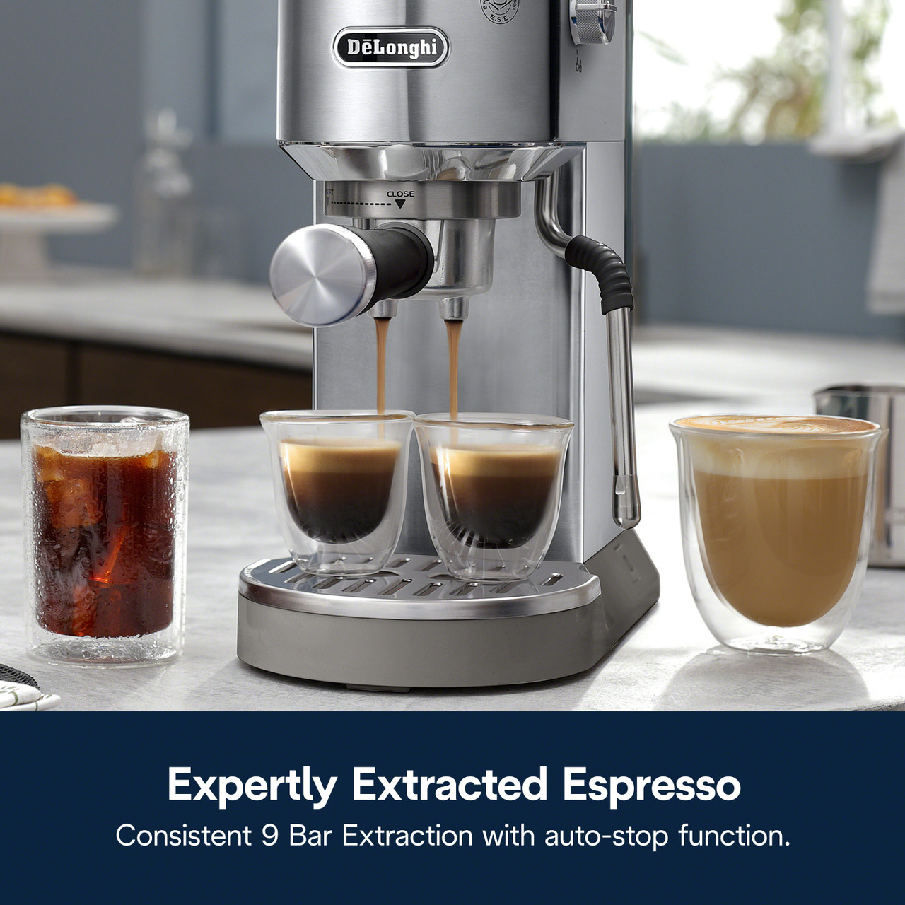 DeLonghi Dedica Duo Manual Espresso Machine - Stainless Steel