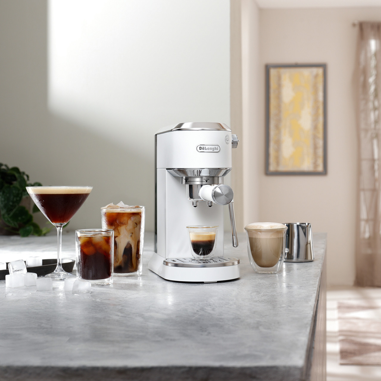 Delonghi Dedica Style White Delonghi Espresso Machine DeLonghi