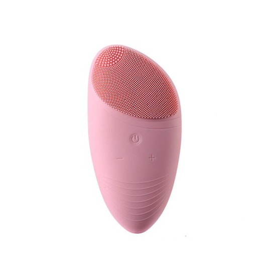 Sonic Silica Gel Facial Cleansing Brush - Pink