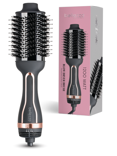 Volume Booster Blowout Brush in Black with Rose Gold