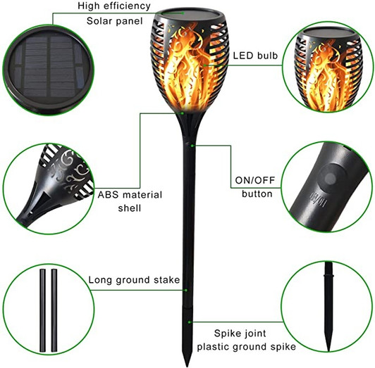 72 LED Solar Torch Light