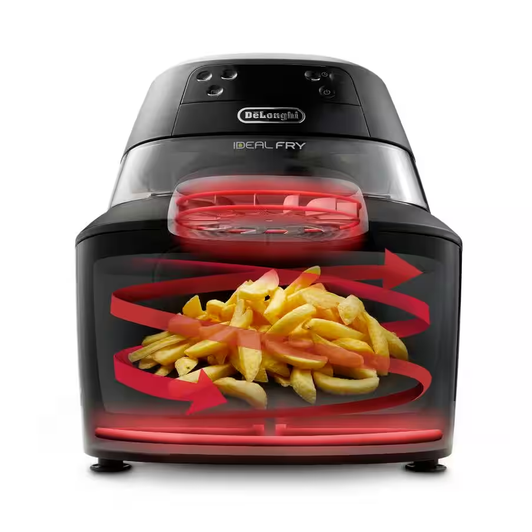 DeLonghi Rapid Crisp Digital 5Qt Air Fryer with 360° view FH2394BK