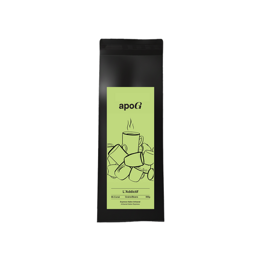 apoG – L'Addictif  Mi-Corsé 500 g - Whole Bean Coffee
