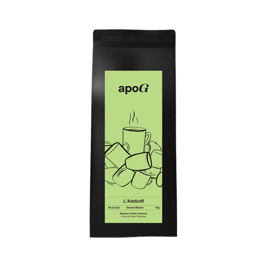 Apogee L'Addictif – Medium Roast Espresso Coffee Beans with Dark Chocolate Notes 1kg