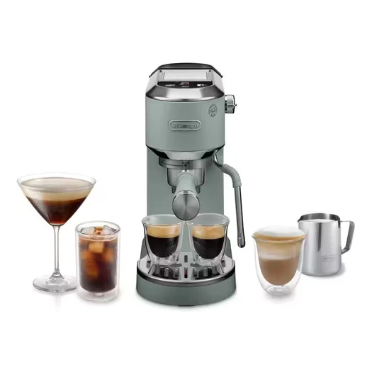 Machine à espresso Dedica Duo avec Cold Brew - PistachioAvec la machine Dedica Duo, découvrez la commodité, la polyvalence et le design italien élégant dans un format compact inégalé.