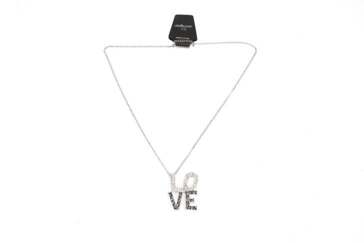 Love Pendant Necklace in White & Black