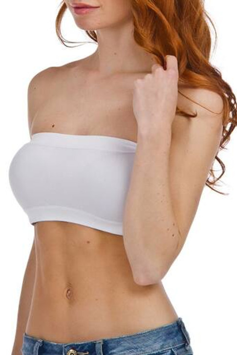 Optical white Seamless bandeau top - Buy Online