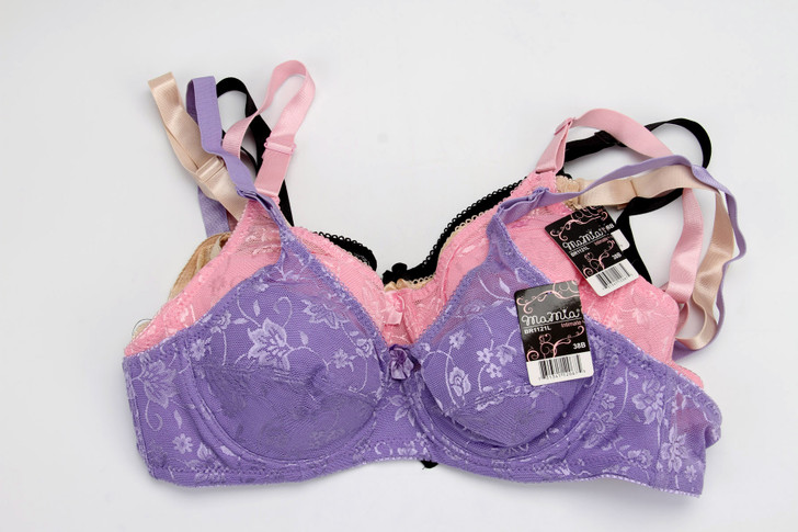 6-Pack Lace Bra Set in Assorted Colors