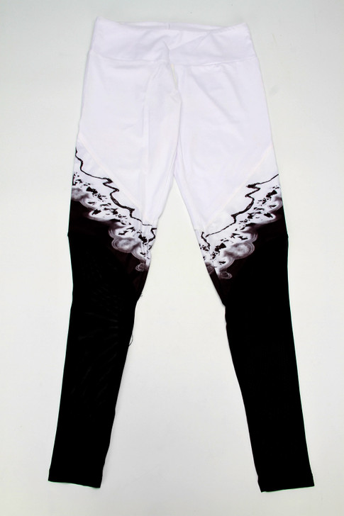 White & Black Athletic Yoga Leggings