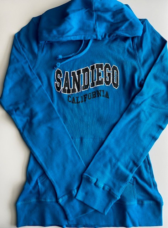 Sweat à capuche San Diego en turquoise