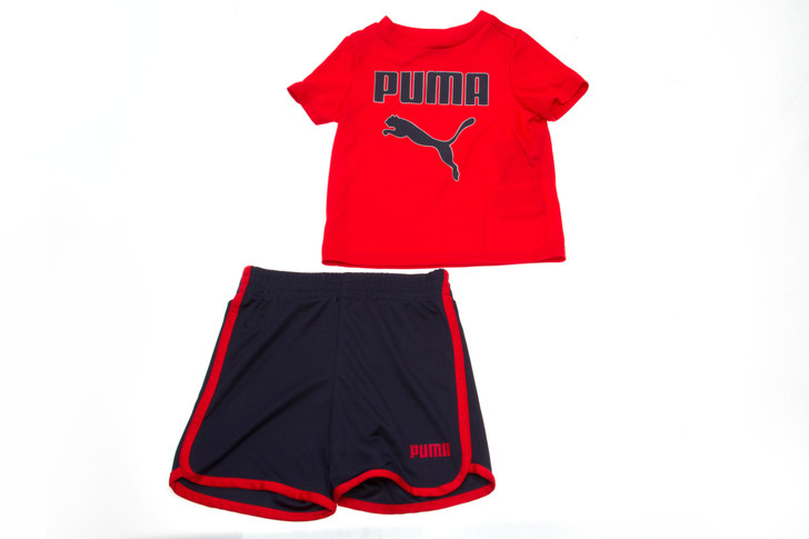 Puma Infant Boy's Short Sleeve Performance T-Shirt & Short Set
