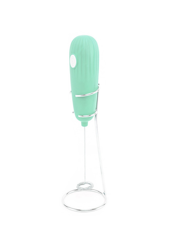 Handheld Milk Frother With Stand - Mint