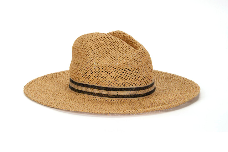 Panama Hat with Black and Beige Band