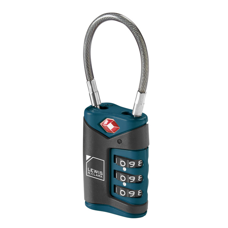 Lewis N Clark Cable Lock - Blue