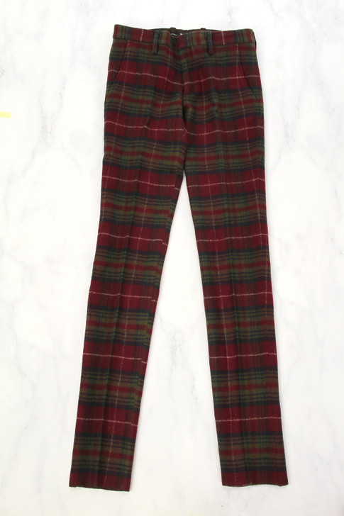 Mens Pants in Burgundy and Green