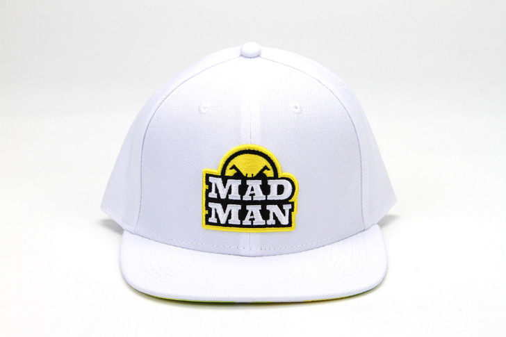 Mad Man Trucker Hat - White & Yellow