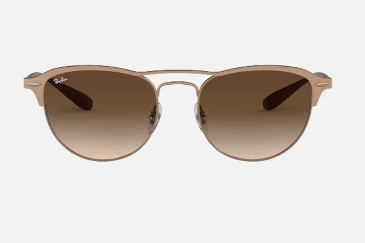 Ray-Ban Lunettes de soleil unisexes à monture métallique ovale ultra-mince 0RB3596-909213-54