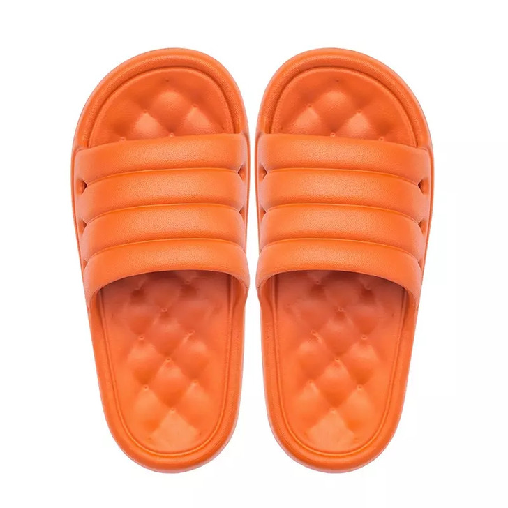 Quilted Cloud Slides in Orange