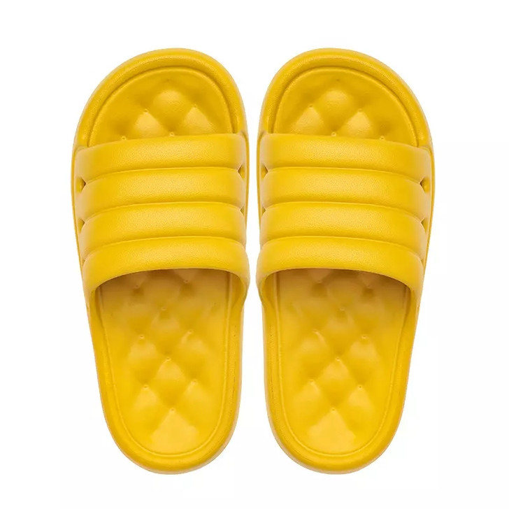 Quilted Cloud Slides in Yellow