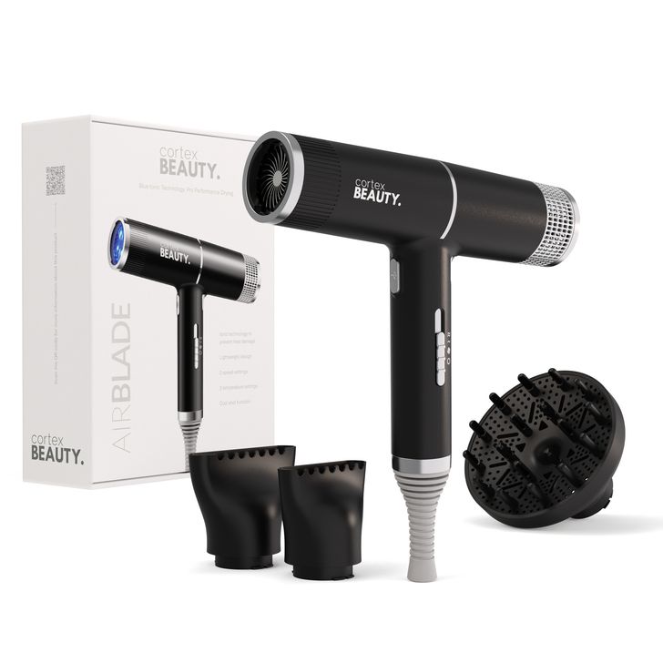 Air Blade Blue Iconic Technology Slim Hair Dryer in Black