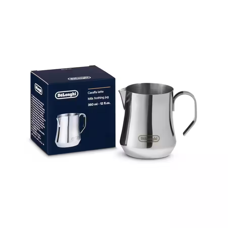 DeLonghi Milk Frothing Pitcher DLSC060 - No barista experience is complete without a stainless steel milk frothing jug. Boxed for gifting. 