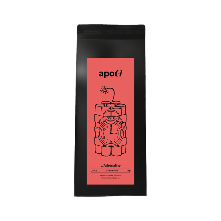apoG L'Adrénaline – Bold Dark Roast Whole Bean Coffee 1KG
