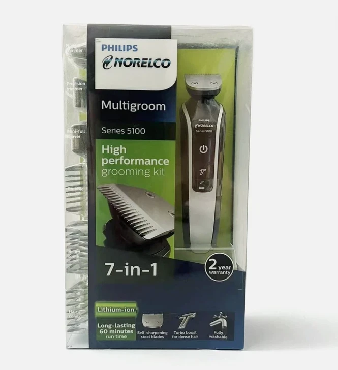 Philips Norelco Multigroom 5100 QG3364  High Performance Trimmer for Faster, Easier Styling