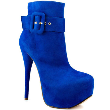 Long Dance Bootie in Cobalt Blue - BTR - BEYOND THE RACK