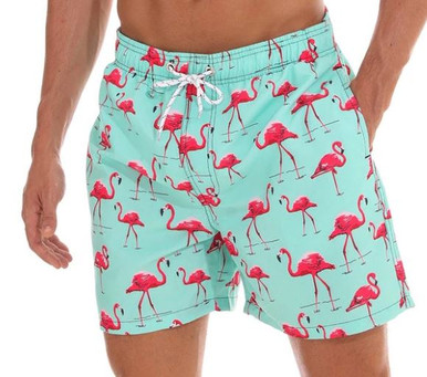 Make Waves Flamingo Print Swim Shorts - BTR - BEYOND THE RACK