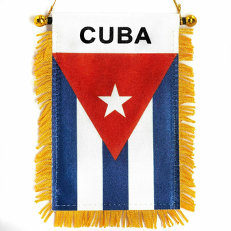 FLAG BANNER CUBA  4" X 6"