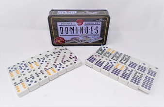 DOMINOES D9 METAL BOX 55PS #14140