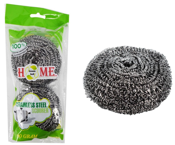 SCRUBBING BALL  STAINLESS STE. 2PC  #C21-00023