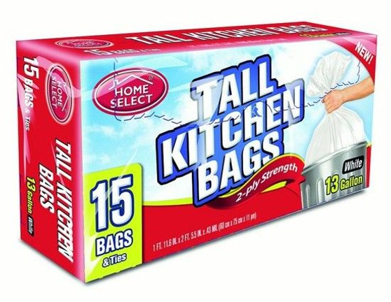 TRASH BAGS 13 GALONS 15'S