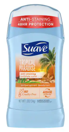 SUAVE TROPICAL PARADISE SOLID DEOD. 1.4 OZ