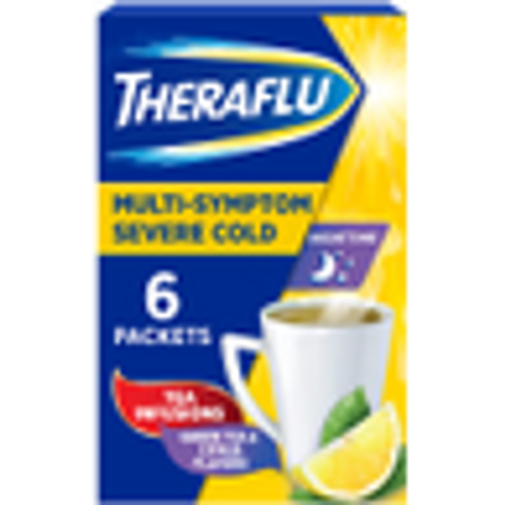 THERAFLU NIGHT TIME SEVERE COLD & COUGH 6 PACKETS