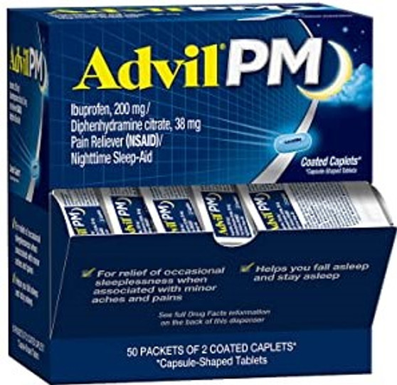 ADVIL PM COATED CAPLETS 50 OF 2 CAPLETS DYSPLAY