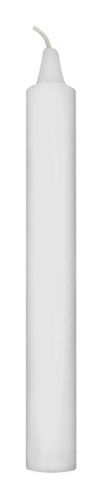 CANDLE HH WHITE  HOUSE HOLD 6" 36/6'S