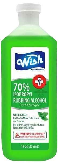 ALCOHOL GREEN 70% 24/12.OZ