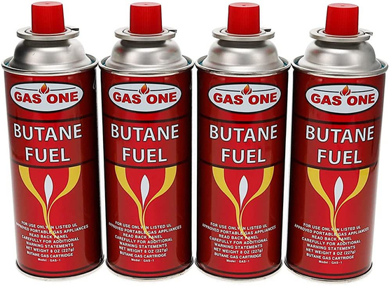 BUTANE GAS 4PK CARTRIDGE 8.OZ