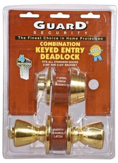 DOOR GOLD LOCK SET COMBO # 11058