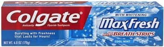 COLGATE MAX FRESH COOL MINT BLUE WITH WHITENING 6.OZ..
